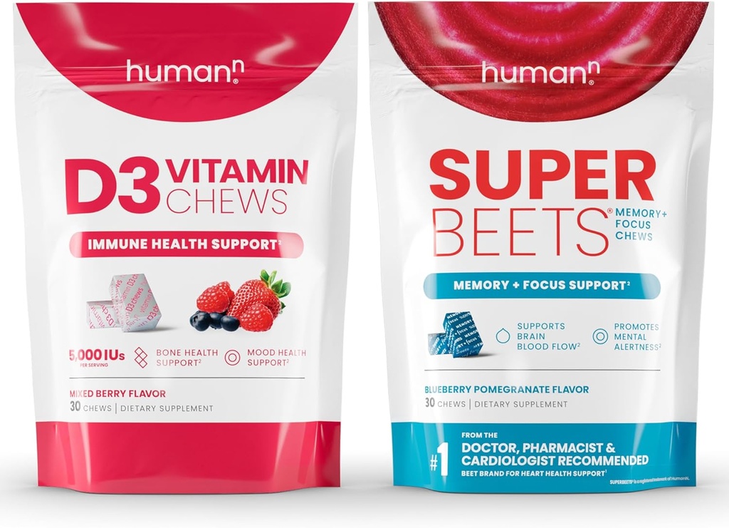 Humann SuperBeets Memory + Focus &amp; D3 Chews