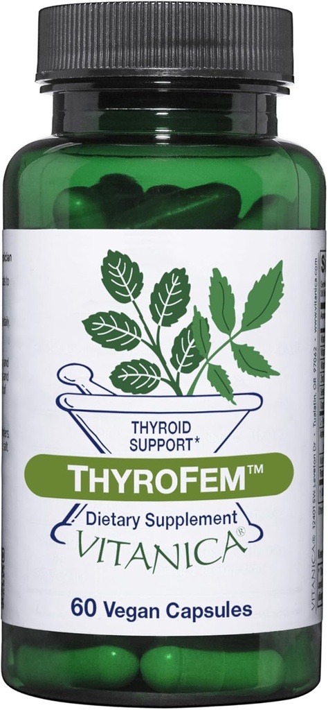 Vitanica ThyroFem, Thyroid Gland Support, Vegan, 60 cápsulas