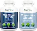 Magnesium Taurate 400mg + Magnesium Malate 400mg - Highly Bioavailable - High Absorption Bundle - 270 + 270 Tablas Vegetarianas
