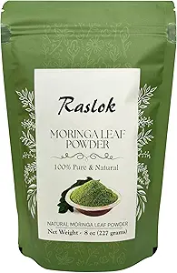 Moringa Powder tención 100% Pure Moringa Leaf NO Stems ← Moringa Olifera Powder (8 Oz)