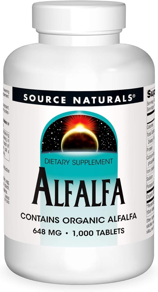 Fuente Naturales Alfalfa 10 Grain Suplemento dietético - 1000 Cuadros