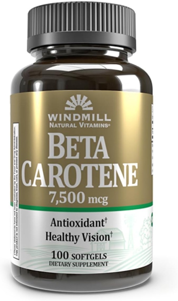 Beta Caroteno 25, 000 MU softgels por Windmill - 100 ea