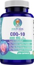 CoQ10 400 MG Per 2 Caps - Ubiquinone - Excelente valor - Heart, Brain & Cellular Supplement - Energy Support - 200 Vegetable Caps in Bottle - por Foxxy Doc