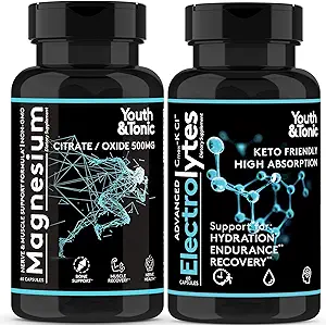 2pk sometida Alta Absorción Complejo de Magnesio + Electrolitos Pills - Mag Minerals Vitaminas Ø Premium Magnesium Citrate Suplemento de Oxido de Cifras de Legión Hueso muscular Sore Soporte Resistencia Recuperación Nerve Salud