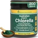 Biogenesis Organic Chlorella Powder – 200g  vidas Australian Grown ← BioDynamic Cracked Cell Wall ← Rich in Chlorophyll, Vitamins & Minerals ← Soporta Energía e Inmunidad TEN Vegan Powder