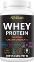 SHIFAA NUTRITION 2 Lbs Halal Whey Protein Powder Creamy Chocolate. 24g Protein, 5g BCAAs & 420mg Glutamine. para la construcción de músculos magros &amp; recuperación. Libre de azúcar, sin gluten, sin gluten
