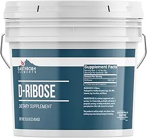 Elementos terrestres D-Ribose 1 Gallon, Puro " Undiluido, Suplemento dietético