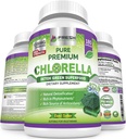 FRESH HEALTHCARE Premium Chlorella Suplemento, 1200mg Pure Vegan Powder Capsules, 180 Chlorophyll y CFG Pills, Natural Detox Superfood, Naturally Contiene B Vitaminas y Minerales