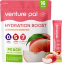 Venture Pal Sugar Free Electrolyte Powder Packets - Liquid Daily IV Hydration Packets ¦ Electrolytes Drink Mix with 5 Vitamins & 7 Electrolytes ← Keto Friendly ← Non-GMO  Certified Vegan ← 16 Sticks