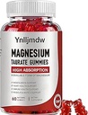 Magnesium Taurate Gummies with Magnesium Taurate, Magnesium Glycinate & Magnesium Citrate-for Heart Health, Muscles Function, Mood Support-Vegetarian, Non-GMO