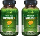 Irwin Naturals Plenario Turmeric Cuerpo + Complejo Curcumin C3 - 60 Líquidos Soft-Gels, Pack de 2 - Soportes Plenario Wellness - 60 Total Servings