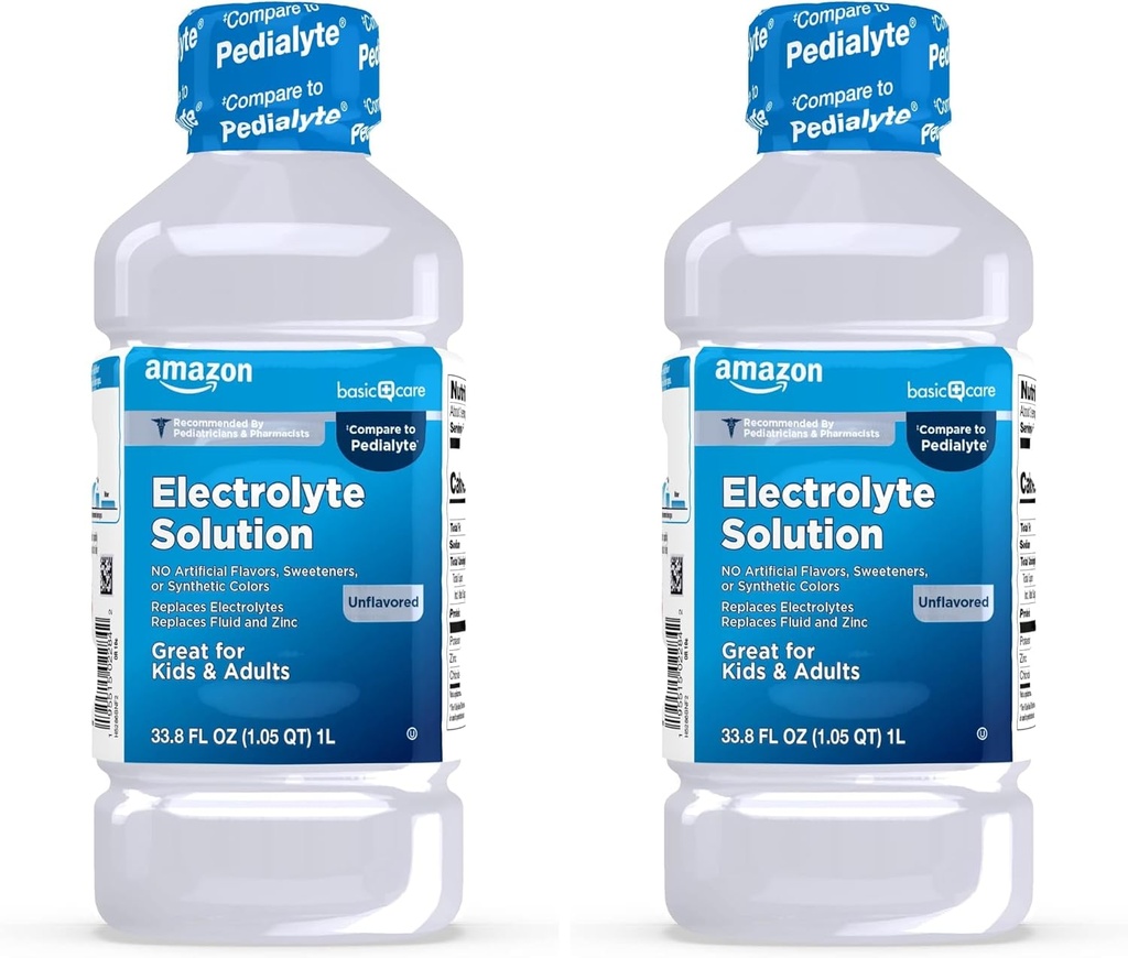 Solución electrolítica de cuidado básico, desarmado, 33.8 Fl Oz (Pack of 2)