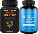 Vitaminas Vitales Brain Booster Plus + Multivitaminas de Hombre