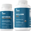 Dr. Tobias Probióticos Inmunitarios Profundas " Prebióticos y Psyllium Daily, apoya la salud digestiva, la función Gut Immune, suplemento diario de fibra en apoyo de la salud fría con 4.4. Billion CFU