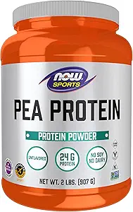 AHORA Foods Sports Nutrition, Pea Protein 24 g, Fast Absorbing, Unflavored Powder, 2 libras