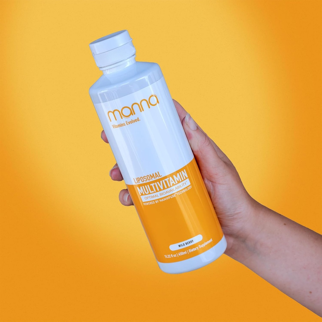 Vitaminas de Manna Multivitamina Liposomal Evoluda - Multivitamínica Diaria Provee 20 Vitaminas y Minerales - Multivitaminas para Hombres y Mujeres - Boosts Sistema Inmunitario, Soporta Energía y Metabolismo 3 Pack