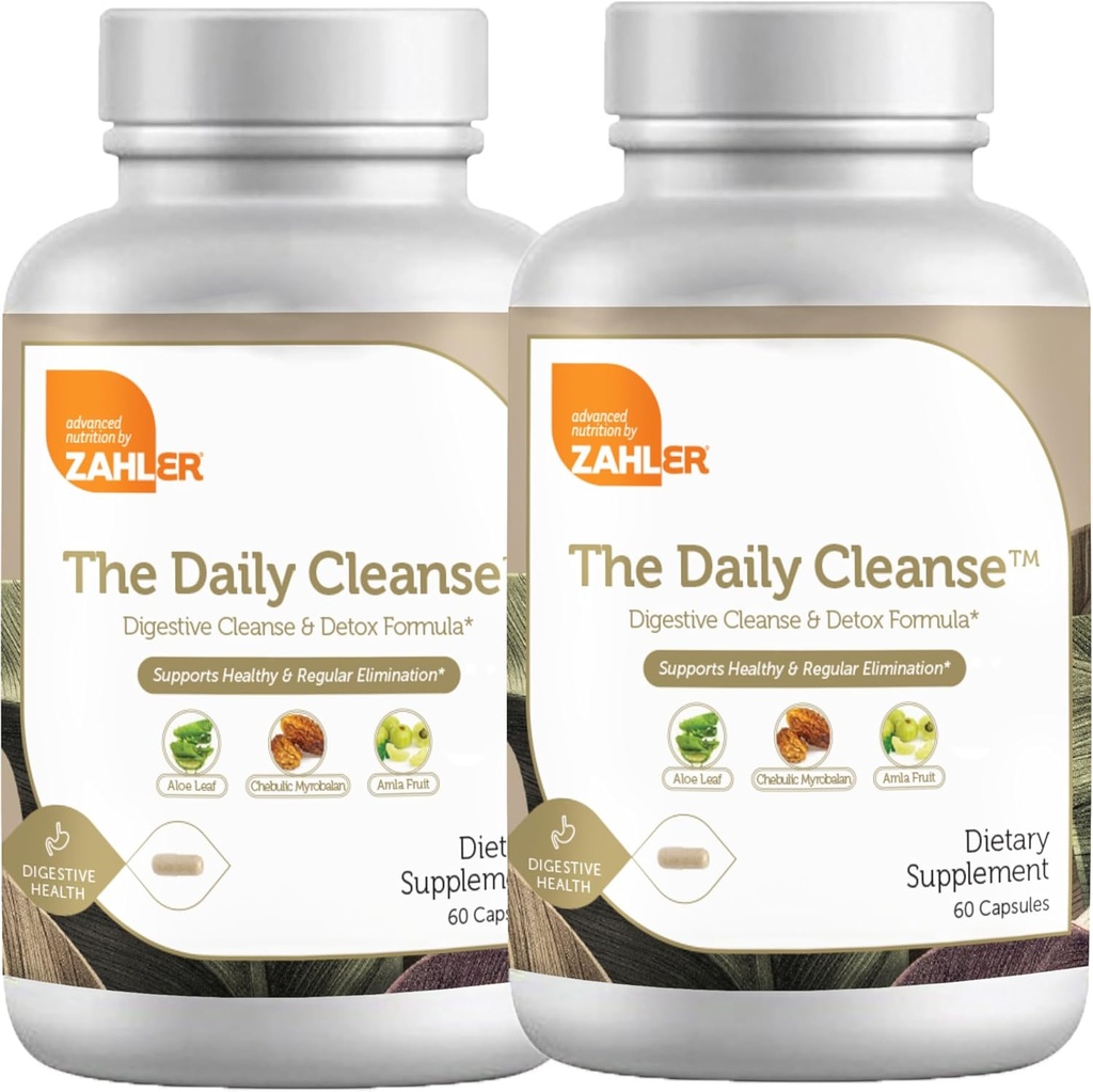 Zahler Daily Cleanse, Digestive Cleanse & Detox Formula, apoya la eliminación saludable y regular, 120 cápsulas
