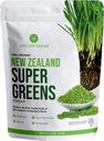 Antler Farms - 100% Puro Orgánico Nueva Zelanda Super Verdes Polvo, 40 Servings, 200g - Wheat Grass, Barley Grass, Chlorella, Spirulina - Vegan, Gluten Free, Chlorophyll Rich, for Energy and Detox