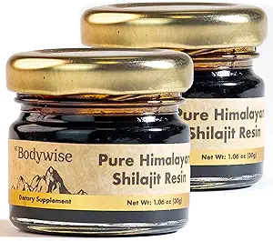 Be Bodywise Pure Himalayan Organic Shilajit Resin - Pack of 2 I Lab Tested I 100% Authentic & Natural I 75%+ Fulvic Acid & 85+ Trace Minerals | Heavy Metal Free I for Men & Women I 600 mg I 60 gm.