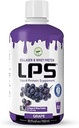 LPS Liquid Collagen &amp; Whey Protein Supplement - Sugar-Free, Dye-Free, Non-GMO Drink - Hydrolyzed Collagen & Whey Peptides Promueve la piel saludable &amp; Hair for Men &amp; Women, Grape, 32 fl oz
