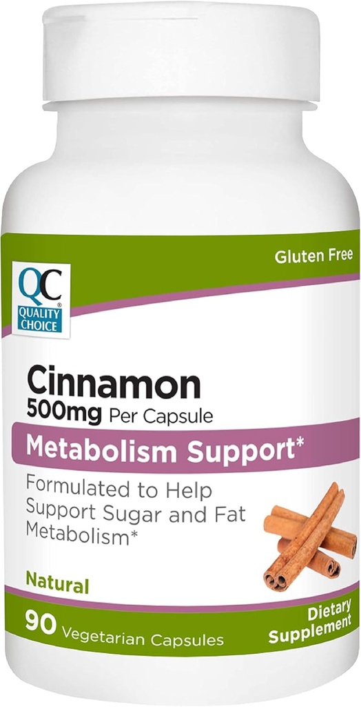 Opciones de calidad Cinnamon 500 mg Suplemento de vitamina vegetariana en 90 Botellas de cuenta