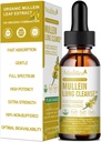 Mulittea Mullein Drops for Lungs " Lymphatic Drainage-5-in-1 Herbal Extract Liquid with Marshmallow Root, Elderberry, Licorice Root-Lung Cleanse " Respiratory Support-Non-GMO, Vegetarian-2 Fl Oz