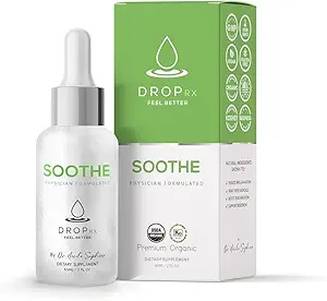 DropRx Soothe by Dr. Nicole Saphier – Orgánica Turmeric " Ginger Root Liquid Extract, soporta la digestión " Wellness, Non-GMO, Vegan, Gluten-Free, Kosher, Made in USA (2 Fl Oz)