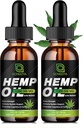 (2-Pack) Aceite de cáñamo de alta potencia - 1,000,000 maximum Strength - Ayuda a la relajación, estrés, calma, sueño - Extracto de aceite de cáñamo orgánico - Vegan, Apoyo a la inmunización, No GMO