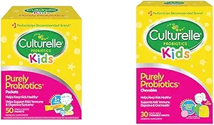 Culturalle Kids Purely Probiotics Packets Daily Supplement &amp; Kids Chewable Daily Probiotic for Kids