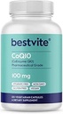 BestVITE Coenzyme CoQ10 100mg (120 cápsulas vegetarianas) Naturalmente Fermented - No Stearates - No Fillers - Vegan - No GMO - Gluten Gratis
