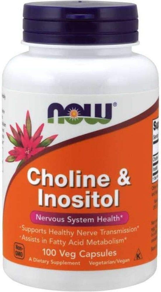 AHORA Choline e Inositol 500mg, 100 cápsulas (Pack of 2)