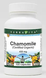 Chamomile (Certified Organic) - 450 mg (100 cápsulas, ZIN: 517605)