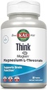 KAL Think Magnesium L-Threonate 2000 mg ← Aprendizaje, Salud cerebral &amp; Función de memoria Soporte w/Magtein ← Vegan, No Gluten " Non-GMO ← 60 Tablets