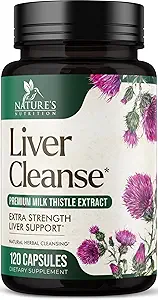 Liver Cleanse Detox " Repair Formula - 20-in-1 Advanced Liver Support Supplement with Silymarin Milk Thistle, Dandelion Root, Artichoke Extract, Turmeric, Choline, " Beetroot - 120 Veggie Capsules