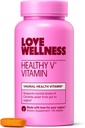 Love Wellness Healthy V Vitamina Silencioso Salud Vaginal Suplemento de la Mujer Silencio pH Balance, Gut Health &amp; Immune Support Suplemento Silencioso Balanza de la Levadura de Candida con Turmérica, Ajo &amp; Aceite de Coco
