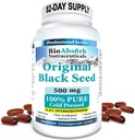 Bio Absorb Black Seed Oil Capsules, 82-Day Supply, Cold Pressed Pure Black Cumin Seed Oil (Nigella Sativa) (330 softgels, 500mg)