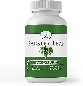 PURE ORIGINAL INGREDIENTES Parsley, (100 cápsulas) Siempre puro, sin aditivos ni artillería, Lab Verified