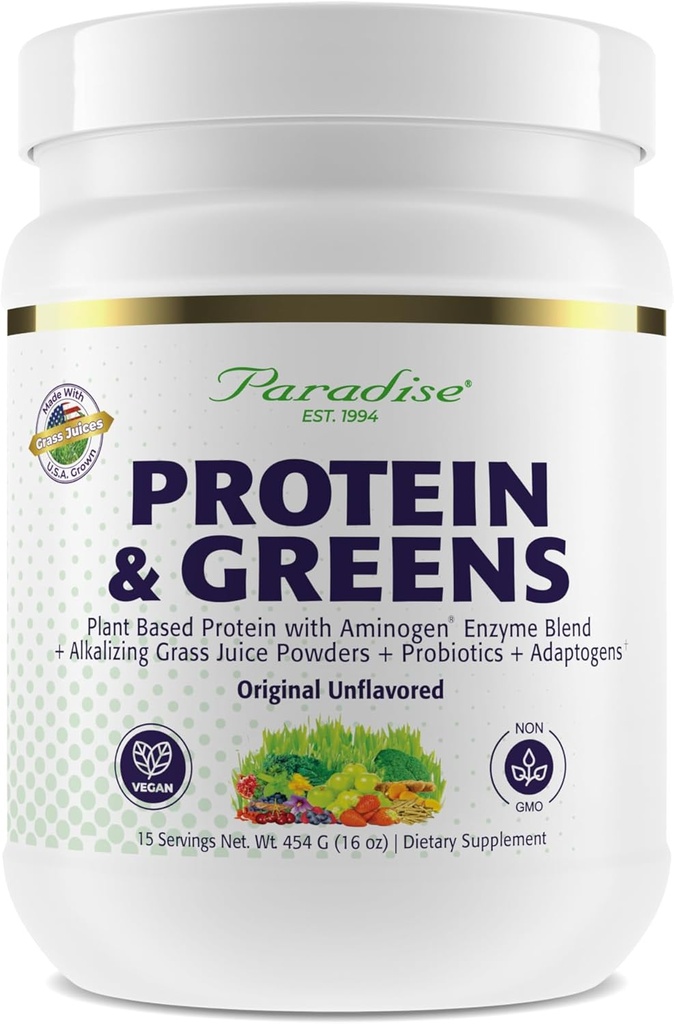Hierbas del Paraíso ORAC Energía Proteína " Verdes Polvo, Potencia antioxidante de 24 Serviciones de Frutas " Verduras en 1 Scoop + 20g Proteína, Desarrollada, 15 Servimientos