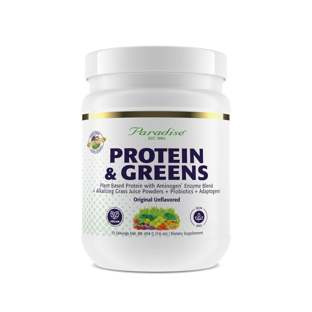Hierbas del Paraíso ORAC Energía Proteína " Verdes Polvo, Potencia antioxidante de 24 Serviciones de Frutas " Verduras en 1 Scoop + 20g Proteína, Desarrollada, 15 Servimientos