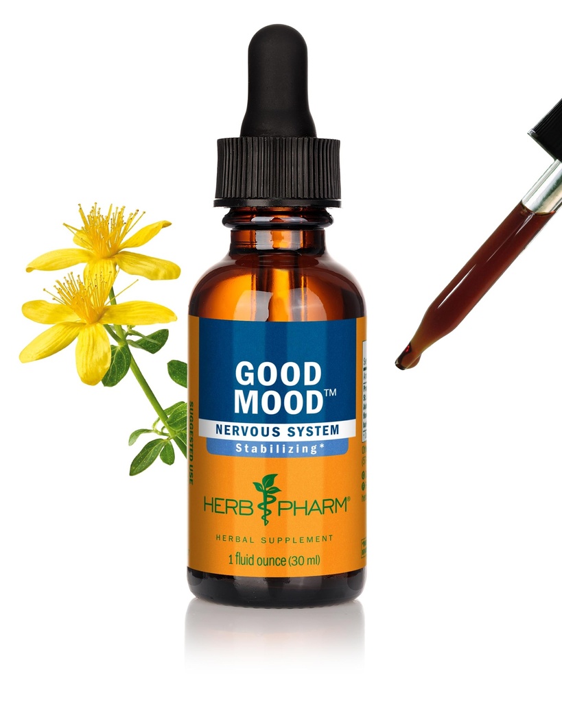 Herb Pharm Good Mood Liquid Herbal Fórmula con la hierba de San Juan para el equilibrio emocional saludable - 1 onza