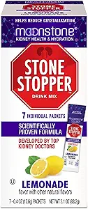 Moonstone Kidney Stone Stopper Drink Mix Lemonade Flavor, Outperforms Chanca Piedra & Kidney Support Supplements, Developed by Urologists to Prevent Kidney Stones and Improve Hydration, 7 Day Supply