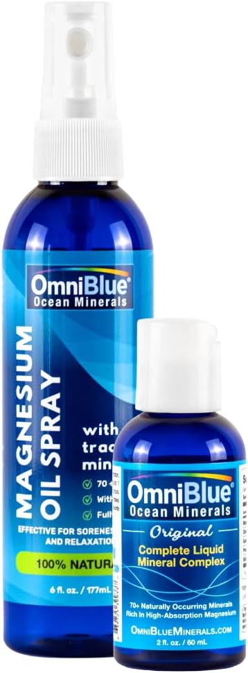OmniBlue Ocean Minerals 2oz &amp; Ocean Power Topical Spray 6 oz