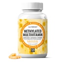 Multivitamina metilada para hombres mujeres - 5-MTHF Riboflavin Vitamina B2 B6 B12 B Complejo Trimetilglicine Metil Folato L Metilfolato capsules Suplemento