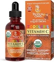 USDA Orgánica Toddler Vitamina C Drops ← Vitamina Orgánica C Liquid Drops for Toddlers &amp; Babies Edades 1-3 Años ← Apoyos Sistema de Inmunización Saludable TEN Vegan ANTE NO-GMO TEN Gluten Free ANTE 60 Servings