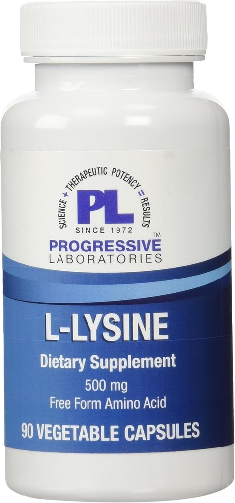 Suplemento de laboratorios progresivos L-Lysine, 500 mg, 90 conteo
