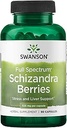 Swanson Full Spectrum Schizandra Berries - Suplemento Herbal Promoción del Estrés Apoyo " Salud del hígado - Ayuda Cuerpo y mente fácil w / Ingredientes naturales - (90 cápsulas, 525 mg cada uno)