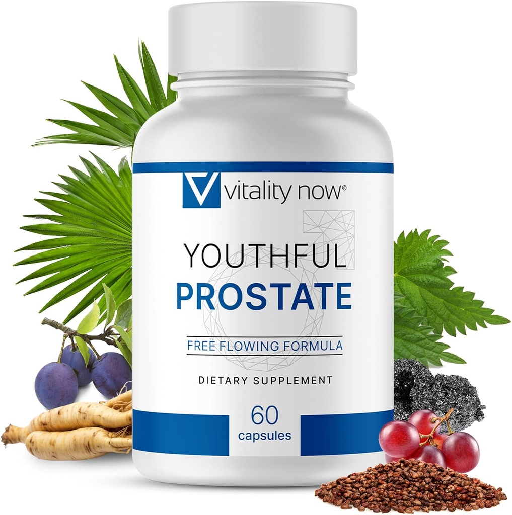Prostata Juvenil - Saw Palmetto para Hombres con Panax Ginseng, Protección Antioxidante, Vitamina E, Lycopene - Suplementos de Prostata para Hombres