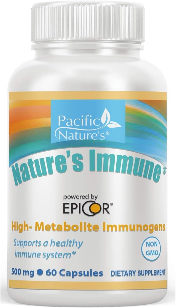 Nature’s Immune Powered by EpiCor - 500mg (60 Count) High Metabolite Immunogens for Healthy Immune System Support - Non-gmo, Made in The USA