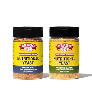 Bragg Nutritional Yeast Seasoning Variety Pack - (2 Pack) 3 oz - Dairy-Free Cheese Substitute - Perfecto para ensaladas, pastas, palomitas y más